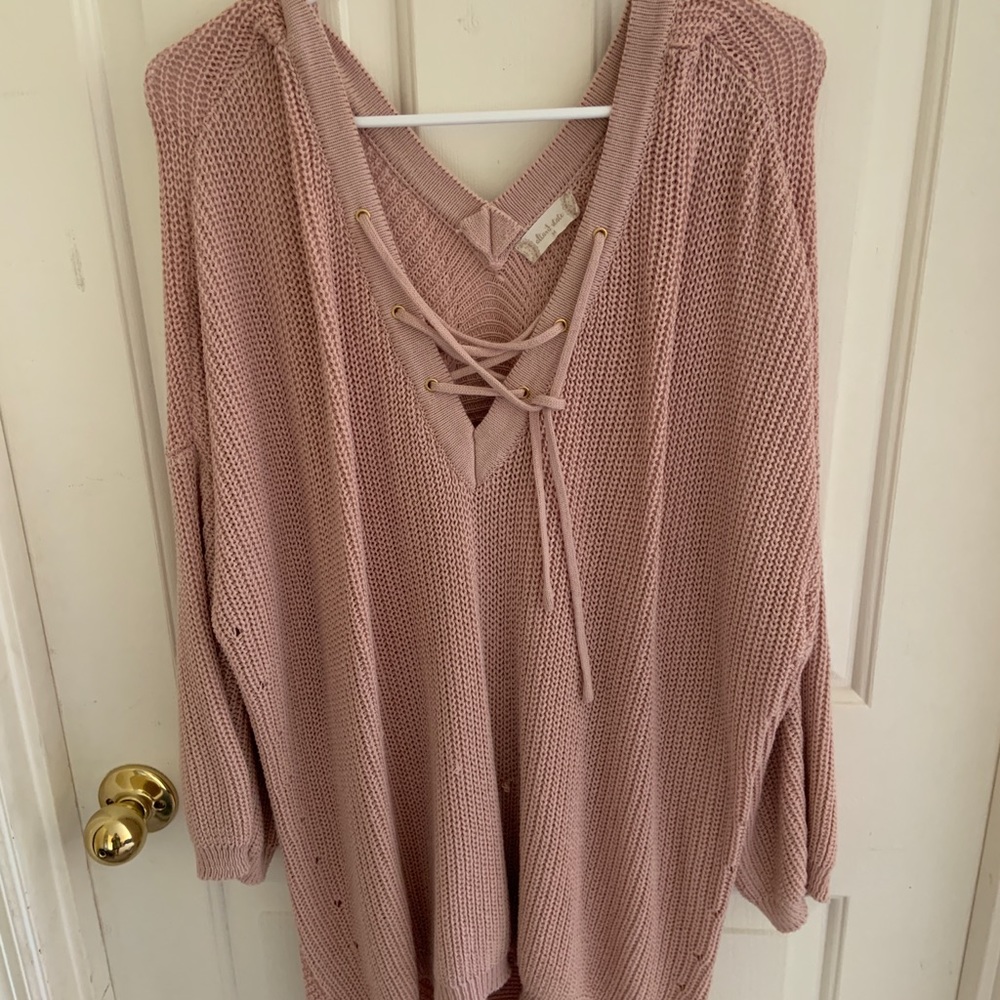 Rose pink Altered State sweater